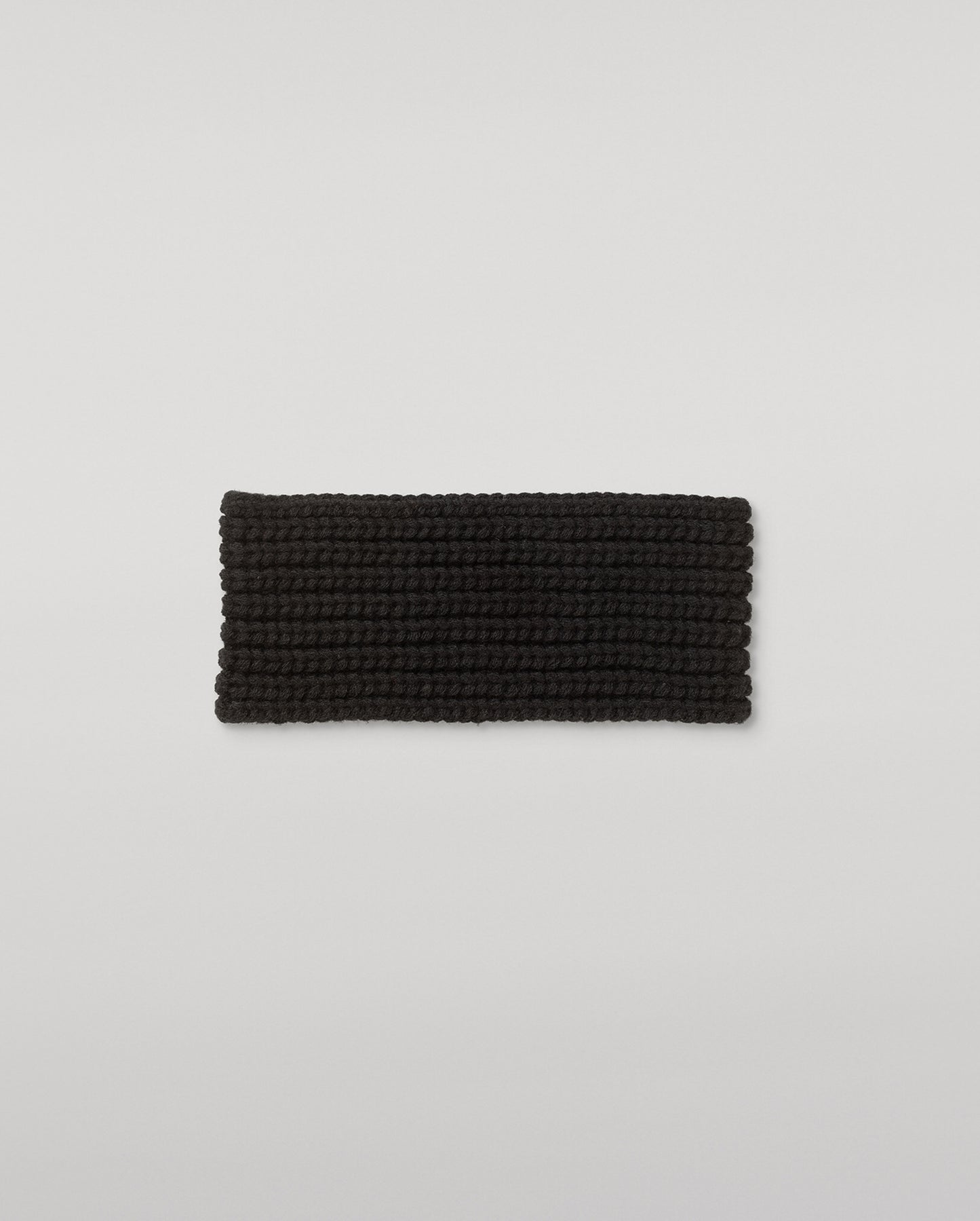JOHNSTONS OF ELGIN CASHMERE RIBBED WHITTLE HEADBAND BLACK 100% CASHMERE HAB03647SA7210ONE