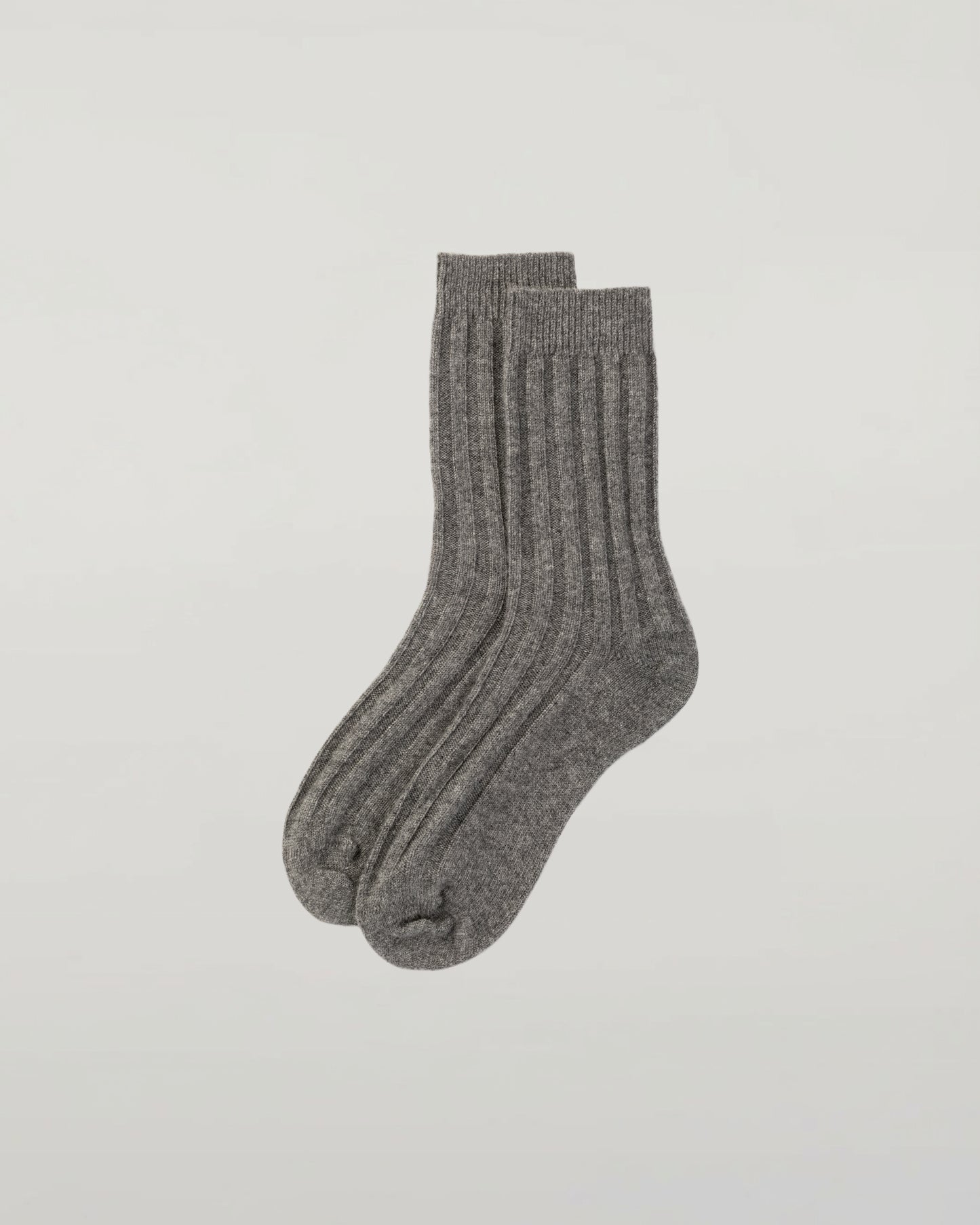 Johnstons of Elgin Men's Cashmere Bed Sock in Dark grey HAG02814HA41687-12