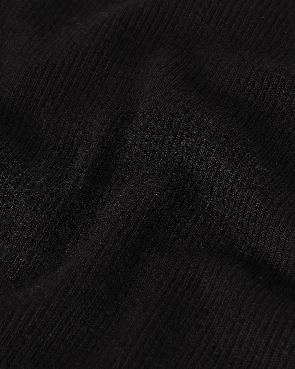 Johnstons of Elgin AW25 Women's Knitwear Black Sleeveless Black Tank Top details KAI05559SA7146
