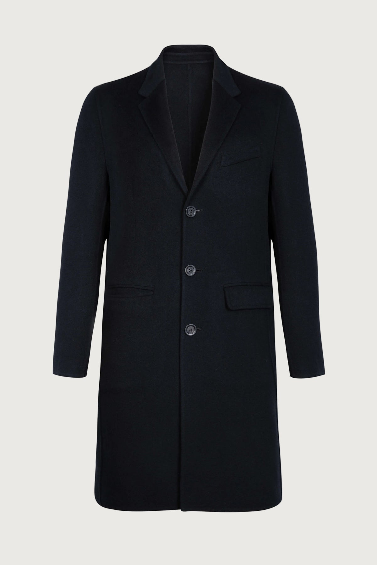 Navy Cashmere Coat
