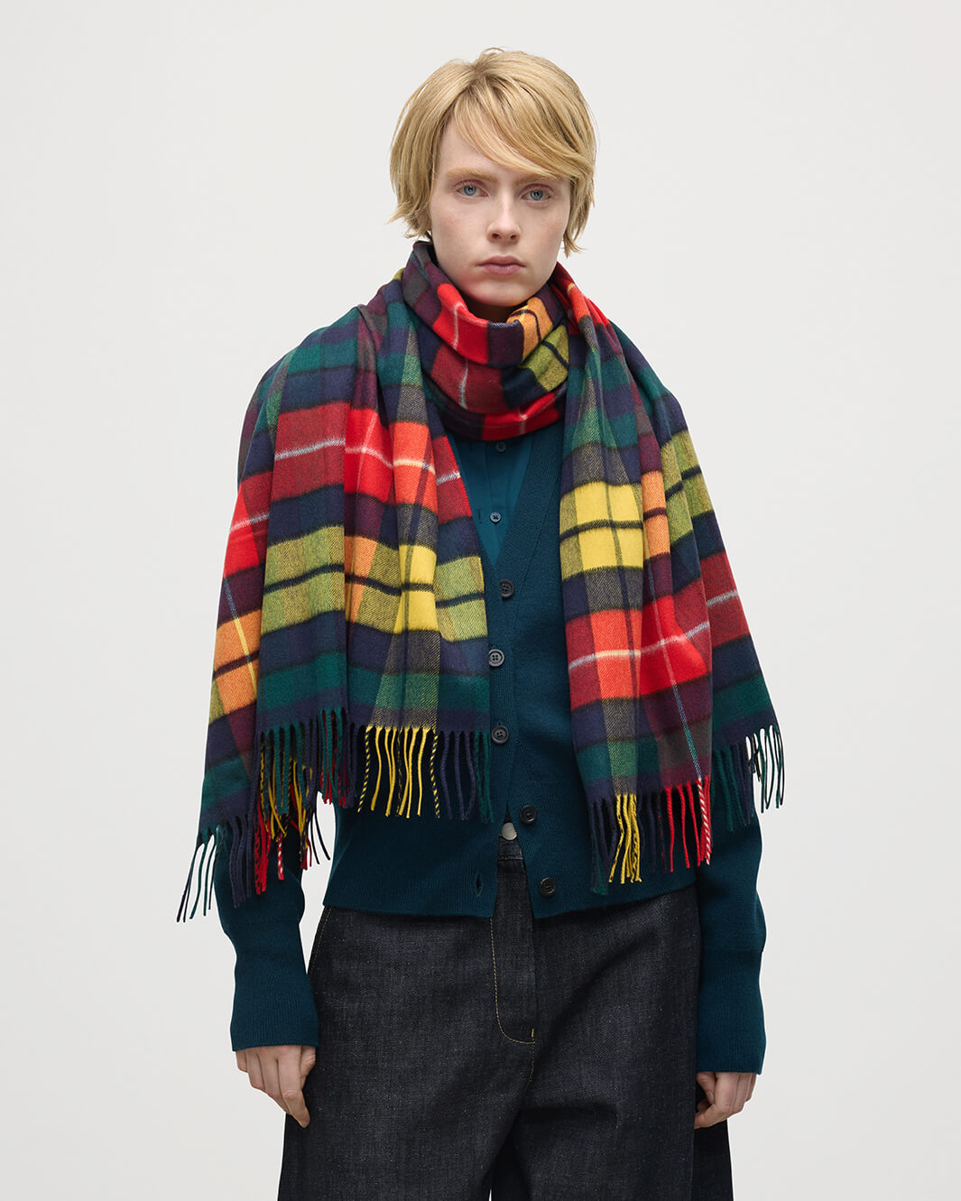Johnstons of Elgin Woven Accessories Buchanan Buchanan Tartan Cashmere Stole WA000056KU0310ONE