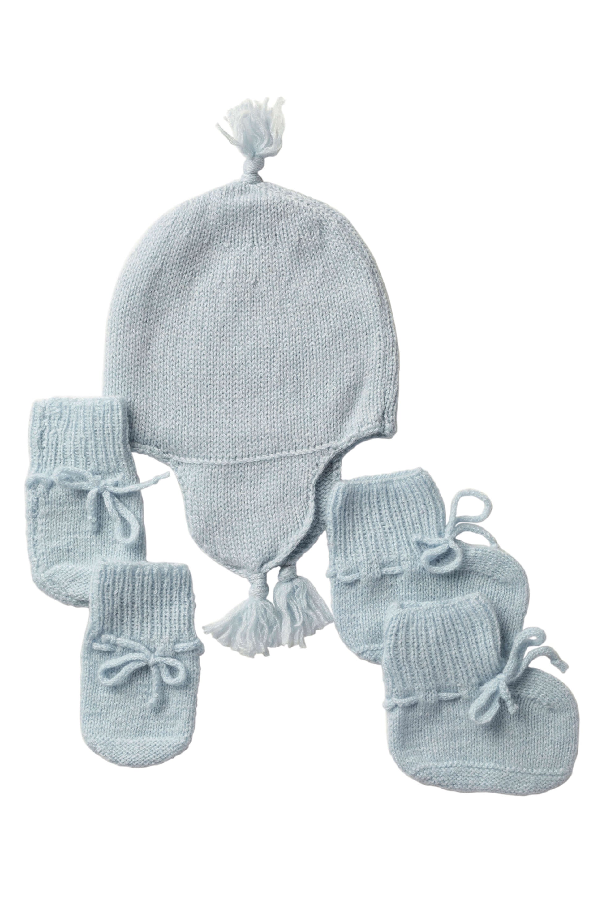 Johnstons of Elgin’s Baby's 1st Cashmere Accessories Gift Set in Powder Blue AW21GIFTSET20C