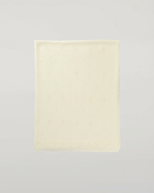 Johnstons of Elgin Baby Blanket Collection Ecru Pointelle Cashmere Baby Blanket HAA019042276ONE