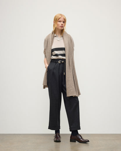 JOHNSTONS OF ELGIN CASHMERE GAUZY RAEBURN TRAVEL WRAP LIGHT BROWN 100% CASHMERE HAA03407HB4447ONE