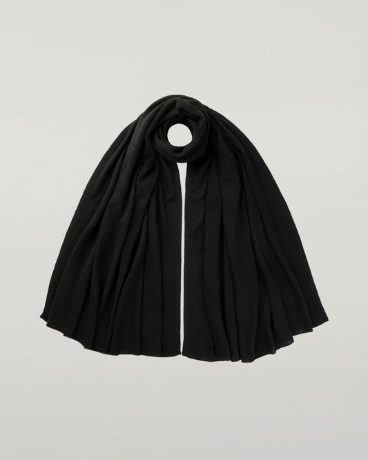 Johnstons of Elgin AW25 Knitted Accessories Black Gauzy Cashmere Black Travel Stole HAA03407SA7210ONE