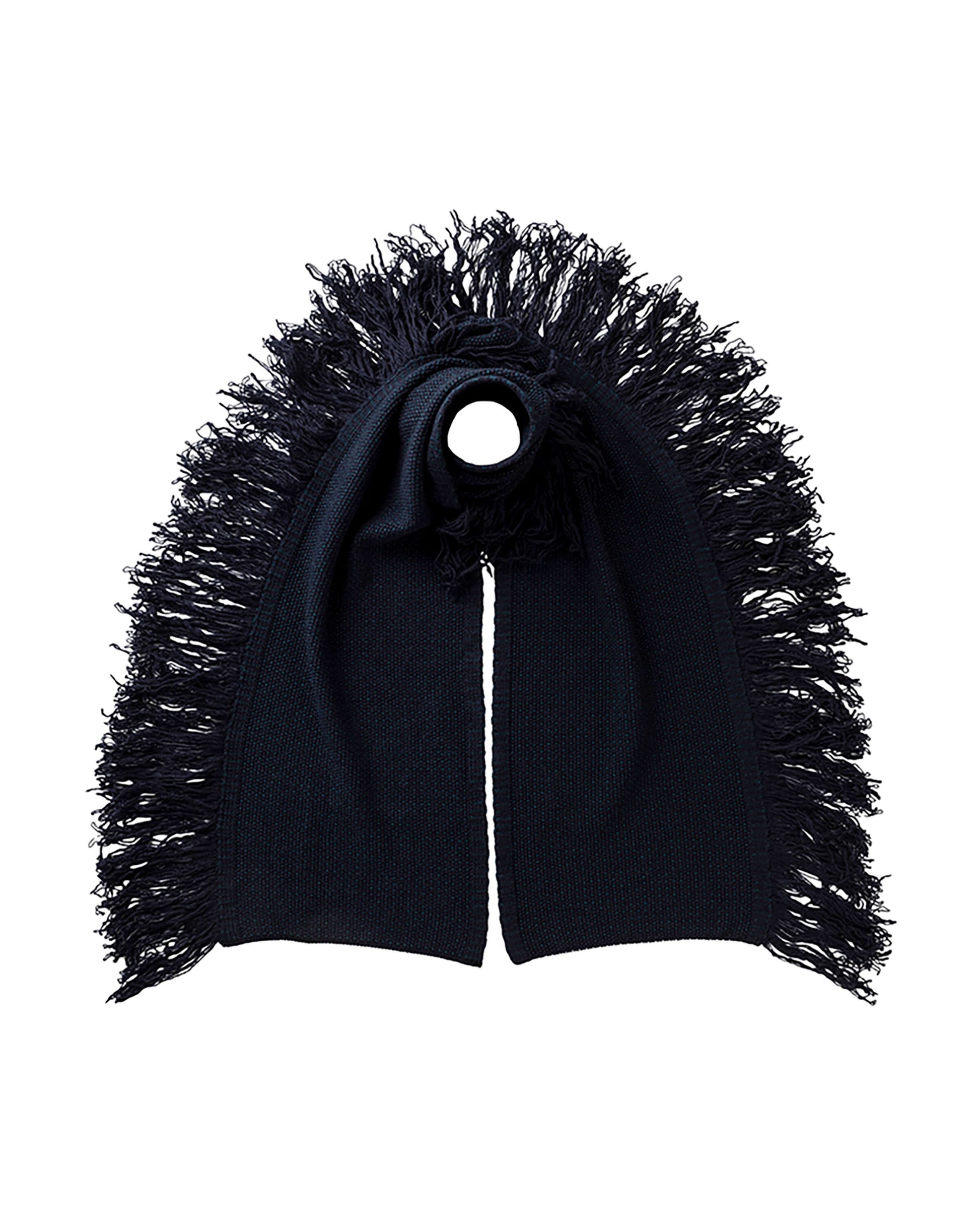 Johnstons of Elgin green and navy fringed cashmere scarf HAA03529Q25309ONE