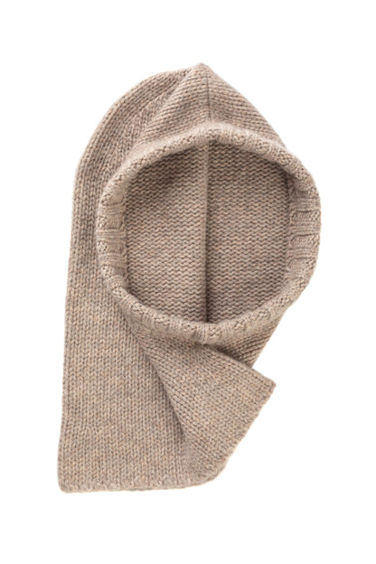 Johnstons of Elgin AW24 Knitted Accessory Ash Luxe Cashmere Snood Hood HAB03405HB4334