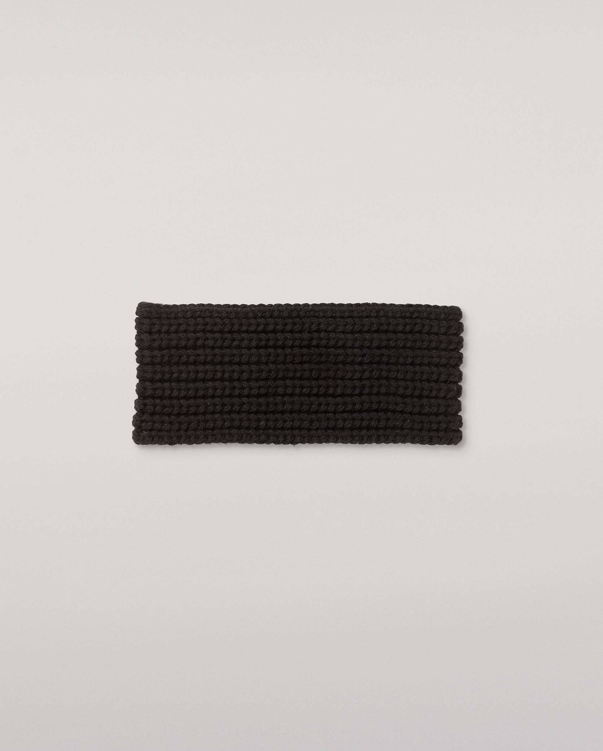 JOHNSTONS OF ELGIN CASHMERE RIBBED WHITTLE HEADBAND BLACK 100% CASHMERE HAB03647SA7210ONE