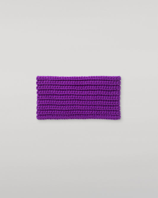 JOHNSTONS OF ELGIN CASHMERE RIBBED WHITTLE HEADBAND PURPLE 100% CASHMERE HAB03647SD5371ONE