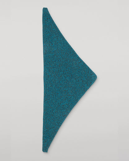JOHNSTONS OF ELGIN CASHMERE MARL KEILL TRIANGLE SCARF BLUE MARL 100% CASHMERE HAB03648007012ONE