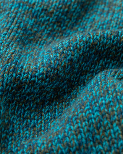 JOHNSTONS OF ELGIN CASHMERE MARL KEILL TRIANGLE SCARF BLUE MARL 100% CASHMERE HAB03648007012ONE