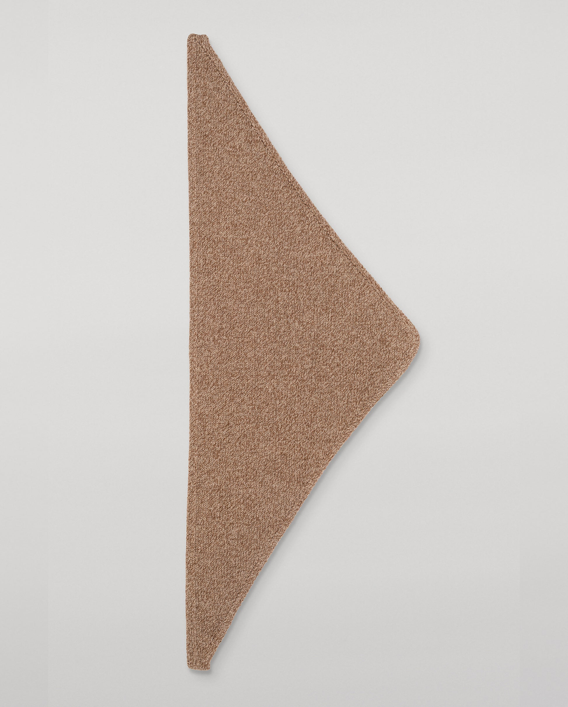 JOHNSTONS OF ELGIN CASHMERE MARL KEILL TRIANGLE SCARF BEIGE MARL 100% CASHMERE HAB03648007013ONE
