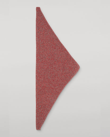 JOHNSTONS OF ELGIN CASHMERE MARL KEILL TRIANGLE SCARF RED 100% CASHMERE HAB03648007014ONE