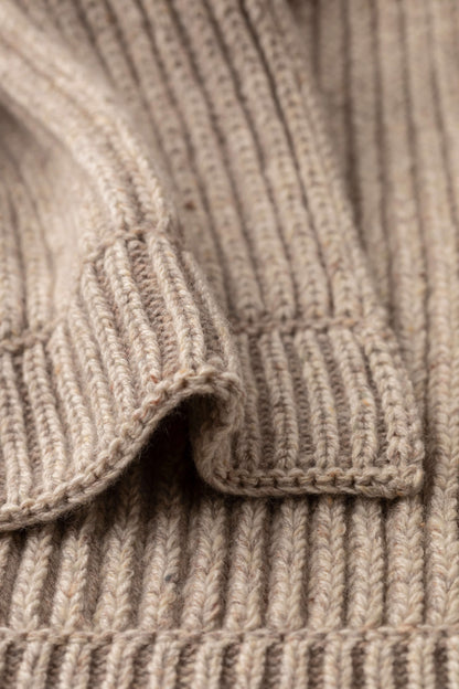 Johnstons of Elgin AW25 Knitted Accessories Cream Dun Donegal Cashmere Cream Knitted Scarf HAC03530Q25315ONE