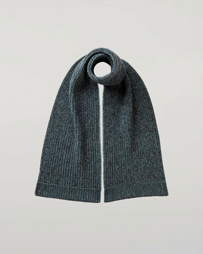 Johnstons of Elgin AW25 Knitted Accessories Storm Donegal Cashmere Blue Knitted Scarf HAC03530Q25313ONE