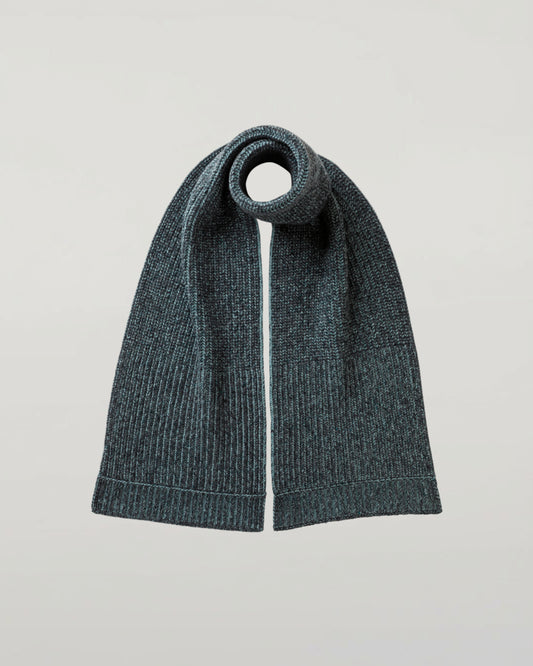 Johnstons of Elgin AW25 Knitted Accessories Storm Donegal Cashmere Blue Knitted Scarf HAC03530Q25313ONE