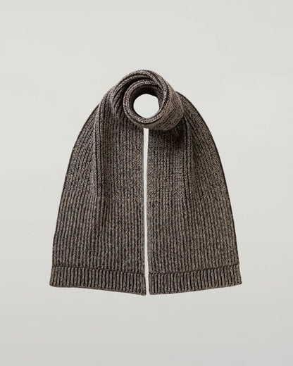 Johnstons of Elgin AW25 Knitted Accessories Peregrine Donegal Cashmere Brown Knitted Scarf HAC03530Q25314ONE