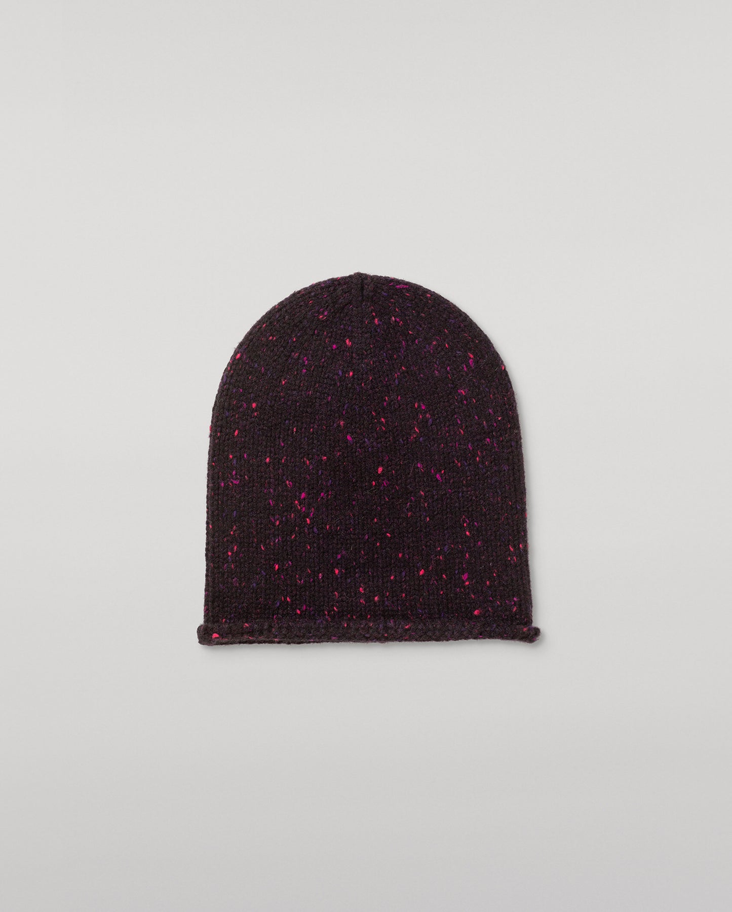 JOHNSTONS OF ELGIN CASHMERE DONEGAL TIREE BEANIE PURPLE 100% CASHMERE HAC03613HD7360ONE