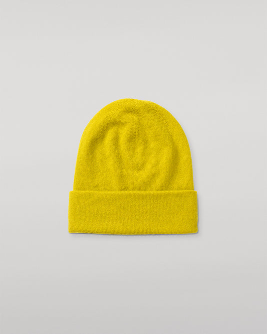 JOHNSTONS OF ELGIN CASHMERE BEANIE HAT 100% CASHMERE IN YELLOW HAE02655SC4716ONE