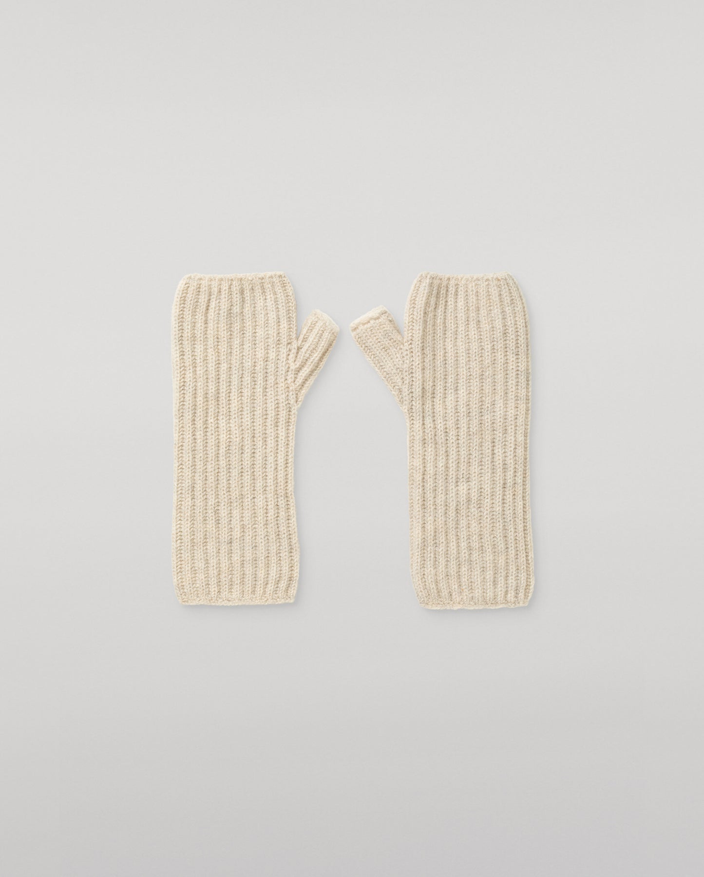 JOHNSTONS OF ELGIN CASHMERE RIBBED DELLA WRISTWARMERS NATURAL 100% CASHMERE HAE02681HA0402ONE