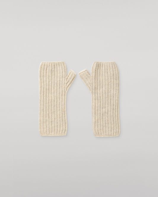 JOHNSTONS OF ELGIN CASHMERE RIBBED DELLA WRISTWARMERS NATURAL 100% CASHMERE HAE02681HA0402ONE