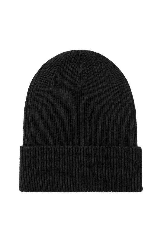 Johnstons of Elgin AW25 Knitted Accessories Black Slouchy Cashmere Beanie HAE03325SA7210ONE