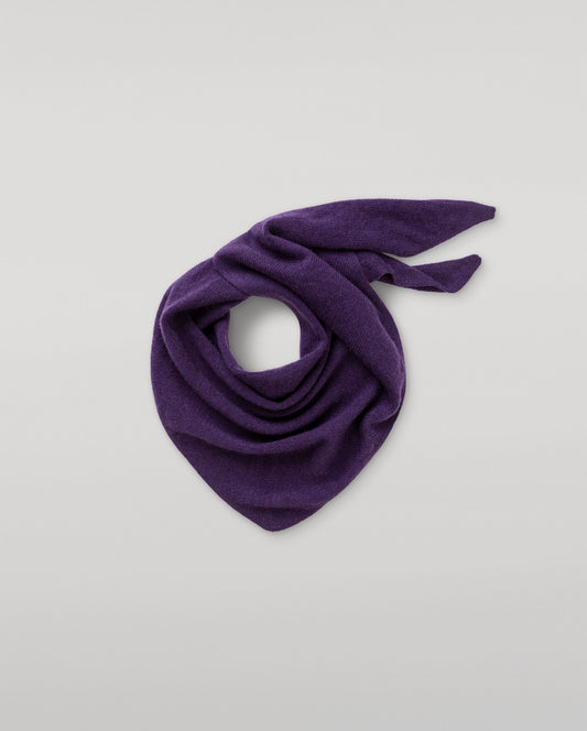 JOHNSTONS OF ELGIN CASHMERE GAUZY NECK TIE REEL BANDANA DARK PURPLE 100% CASHMERE HAE03430SD5370ONE