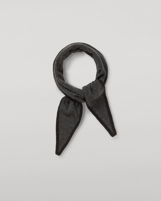 JOHNSTONS OF ELGIN CASHMERE GAUZY ANYA DIAMOND NECK TIE BLACK & GREY 100% CASHMERE HAE03431Q26237ONE