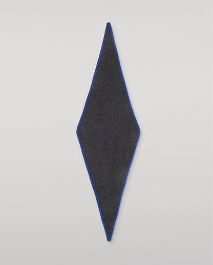 JOHNSTONS OF ELGIN CASHMERE GAUZY ANYA DIAMOND NECK TIE GREY & BLUE 100% CASHMERE HAE03431Q26238ONE