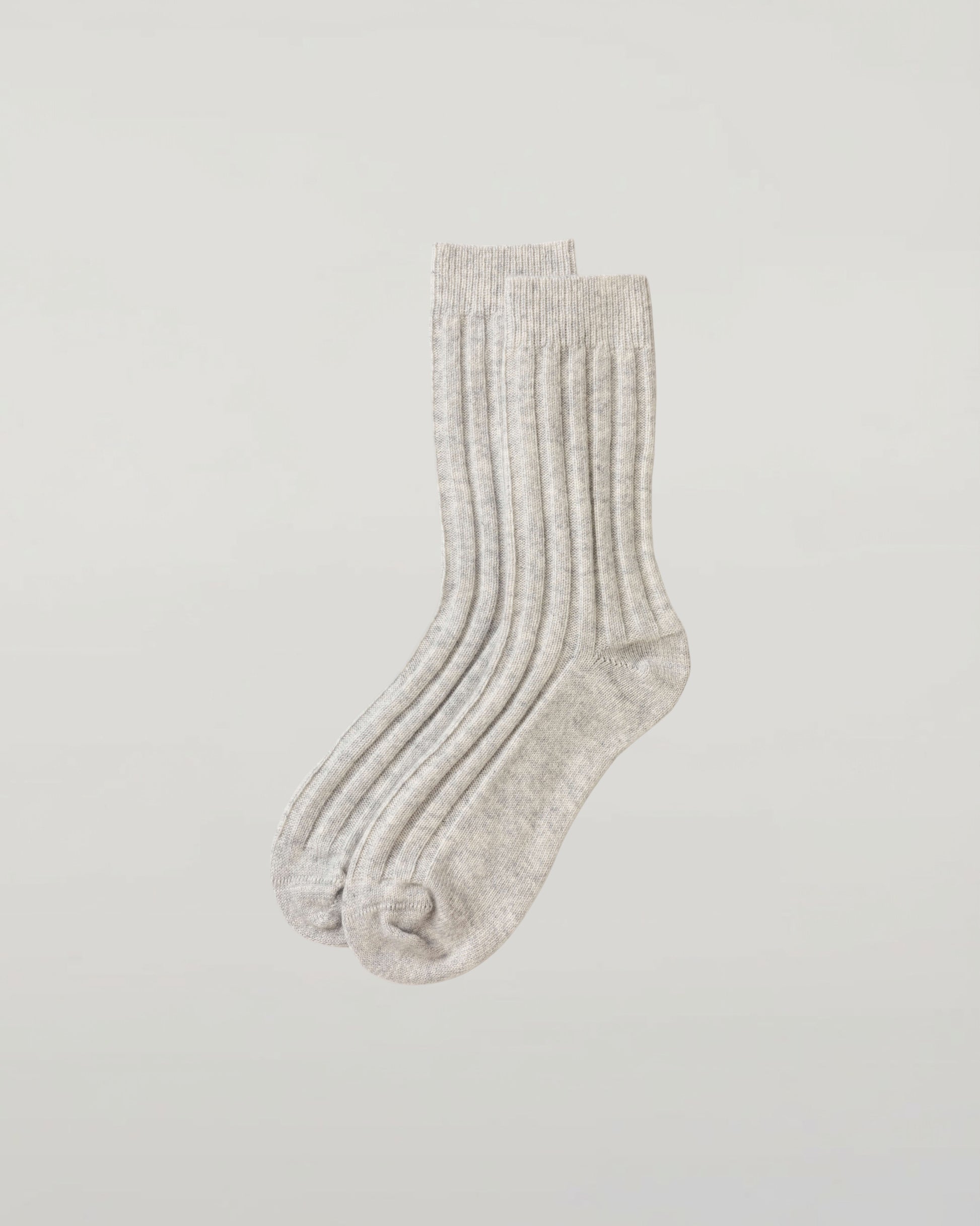 Johnstons of Elgin Men's Cashmere Bed Sock in Grey HAG02814HA01837-12