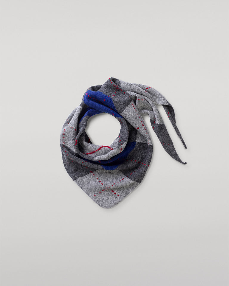 JOHNSTONS OF ELGIN CLAN BANDANA MID GREY 100% CASHMERE HAP03612JU1614ONE