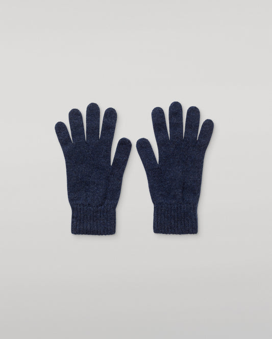 JOHNSTONS OF ELGIN MENS CASHMERE PATRICK JERSEY GLOVE NAVY 100% CASHMERE HAY01001HD7350ONE