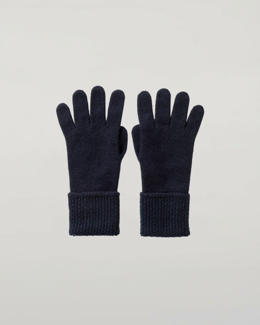 Johnstons of Elgin AW25 Knitted Accessories Dark Navy & Bottle Green Seed Stitch Cashmere White Beanie HAY03528Q25307ONE
