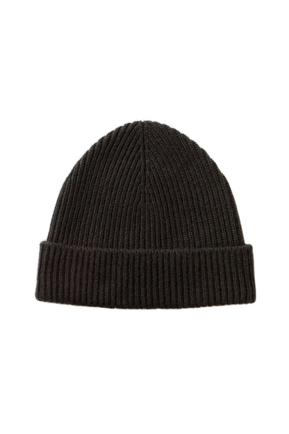 Johnstons of Elgin AW25 Knitted Accessories Iron Ribbed Grey Cashmere Beanie HAY03536SC7330ONE