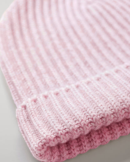 JOHNSTONS OF ELGIN LOVAT HAT 100% CASHMERE LUNAN PINK HAY03614HE0071ONE