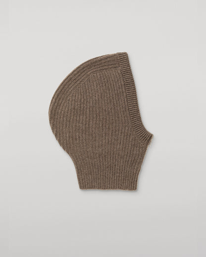 JOHNSTONS OF ELGIN CASHMERE RIBBED NEVIS HOOD WITH ZIP FASTENING BROWN 100% CASHMERE HAY03615Q26297ONE