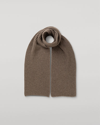 JOHNSTONS OF ELGIN CASHMERE RIBBED LOVAT SCARF NATURAL 100% CASHMERE HAY03639HA0402ONE