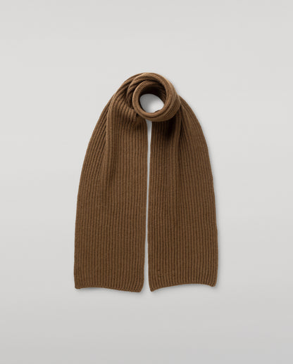 JOHNSTONS OF ELGIN CASHMERE RIBBED LOVAT SCARF GREEN 100% CASHMERE HAY03639SC4756ONE