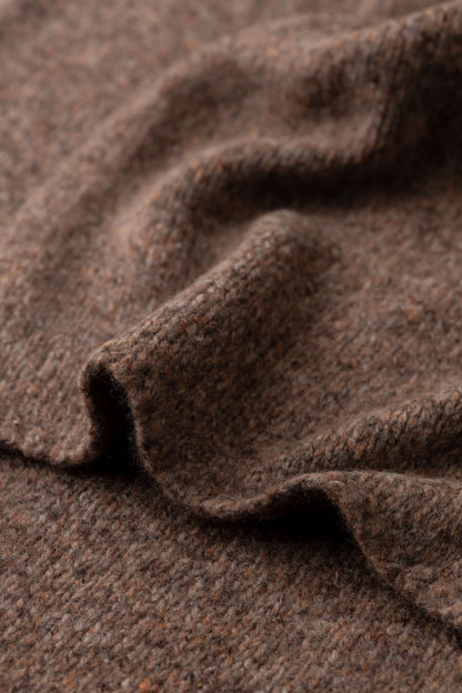 Johnstons of Elgin AW25 Knitted Accessories Molasses Mix Cashmere Bouclé Brown Scarf HBC01129HB4415ONE