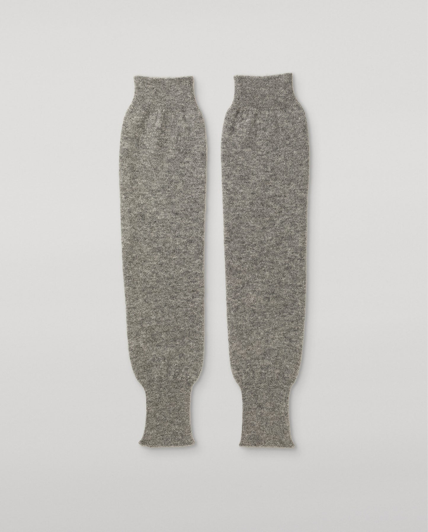 JOHNSTONS OF ELGIN WOMENS BRUSHED CASHMERE SILK JERSEY TEXA LEG WARMERS GREY 74% CASHMERE, 26% SILK HBP01180HA0429ONE
