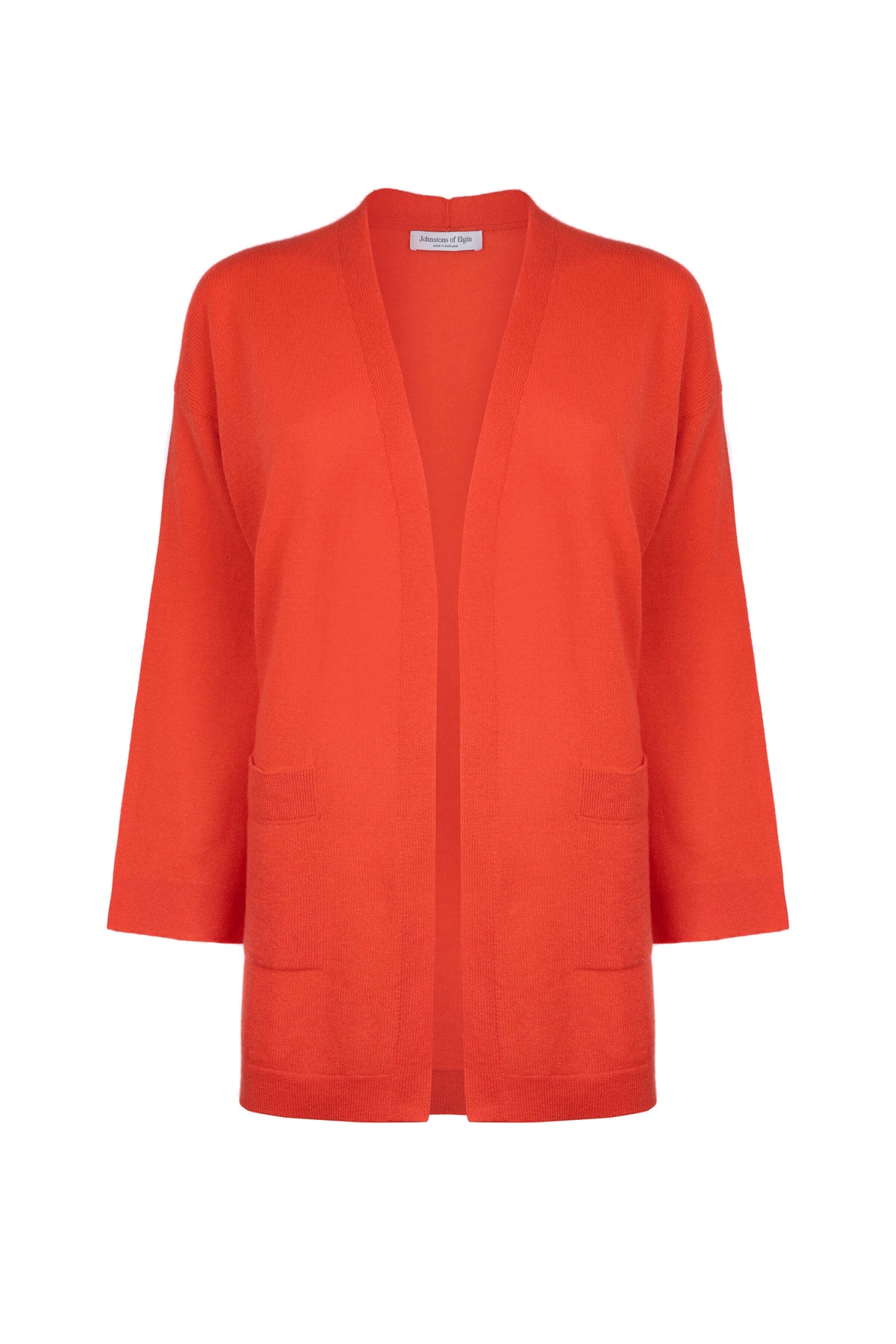 Gauzy Cashmere Kimono Orange Cardigan