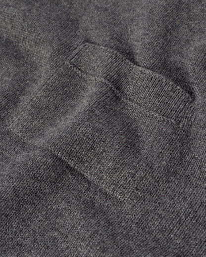 Johnstons of Elgin men's mid grey cashmere jumper KAA05310HA4181