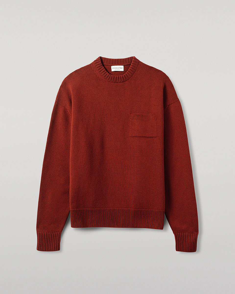 Johnstons of Elgin men's red cashmere sweater KAA05310SG4463