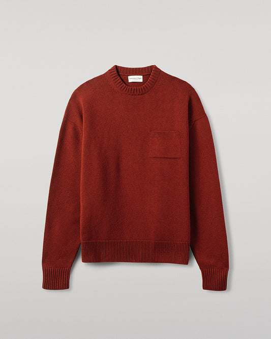 Johnstons of Elgin men's red cashmere sweater KAA05310SG4463