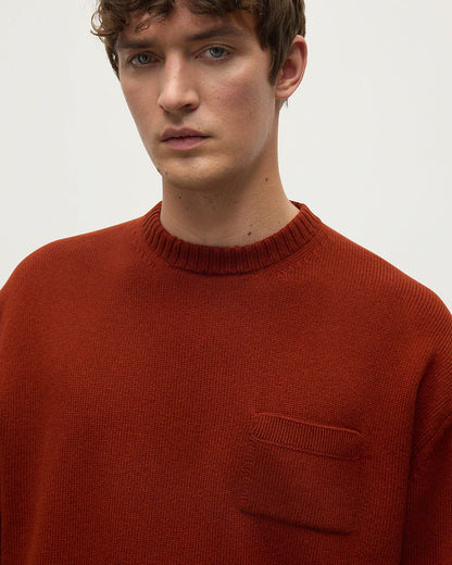 Johnstons of Elgin men's red cashmere sweater KAA05310SG4463