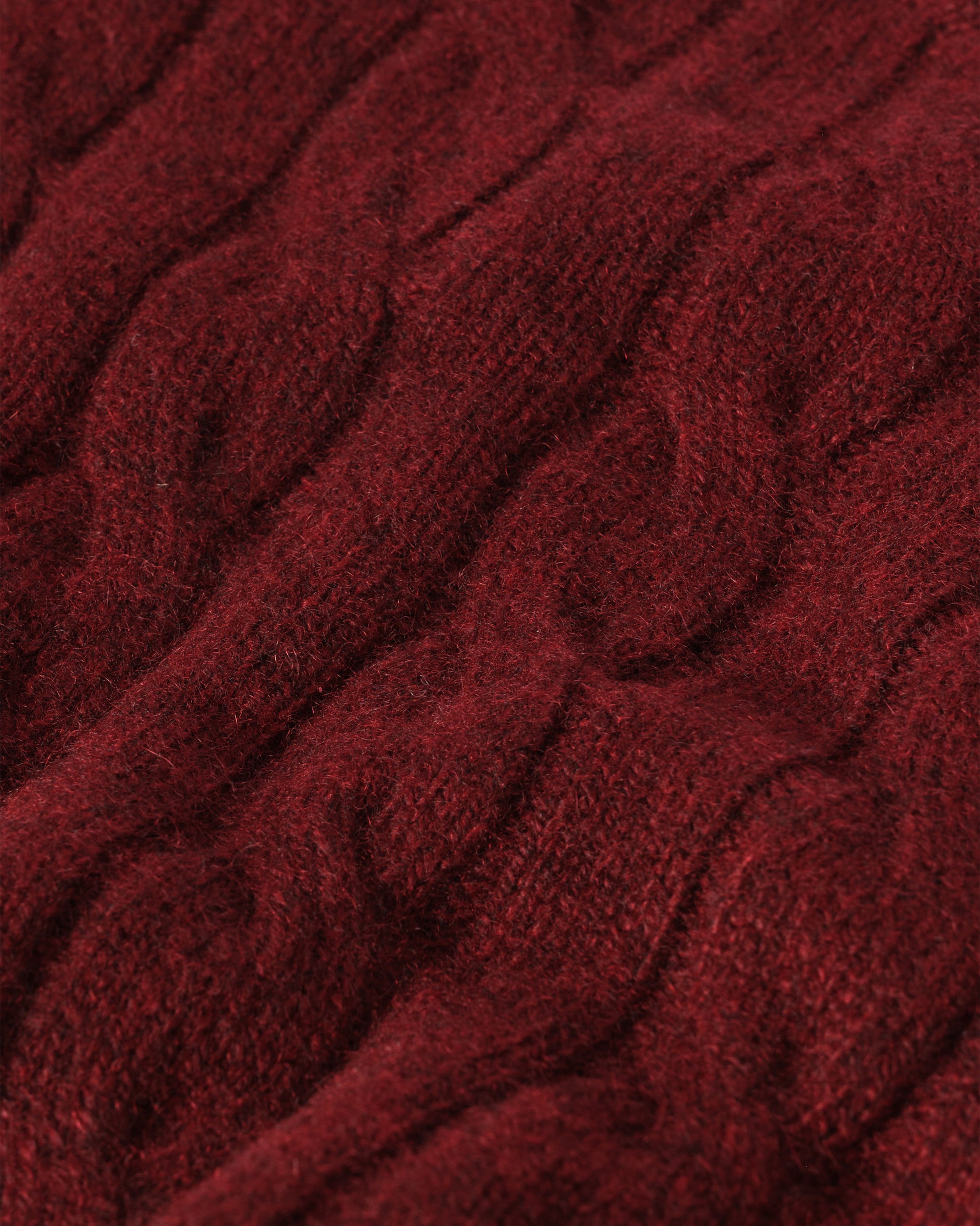 Johnstons of Elgin Men's 100% Cashmere Cable Sweater in Deep RedKAA05754HE7068