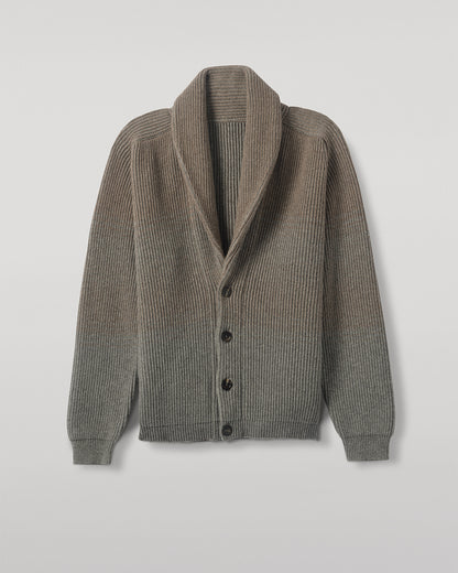 JOHNSTONS OF ELGIN PIONEER SHAWL CARDIGAN GREY 100% CASHMERE KAA05750Q25948