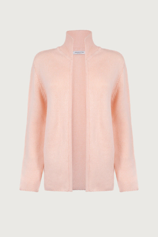 Johnstons of Elgin SS24 Women's Knitwear Oyster Edge to Edge Cashmere Cardigan KAC05049SG0066