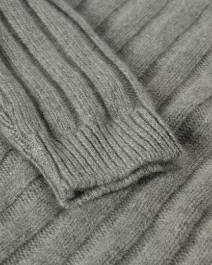 JOHNSTONS OF ELGIN WOMENS LECHT CREW SWEATER GREY 100% CASHMERE KAC05706HA0400