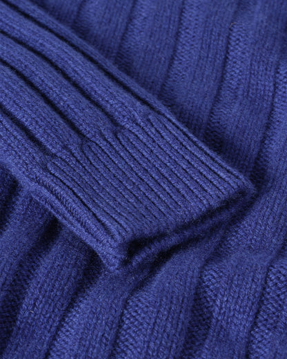 JOHNSTONS OF ELGIN MENS PEEL CREW SWEATER BLUE 100% CASHMERE KAC05751SD5326